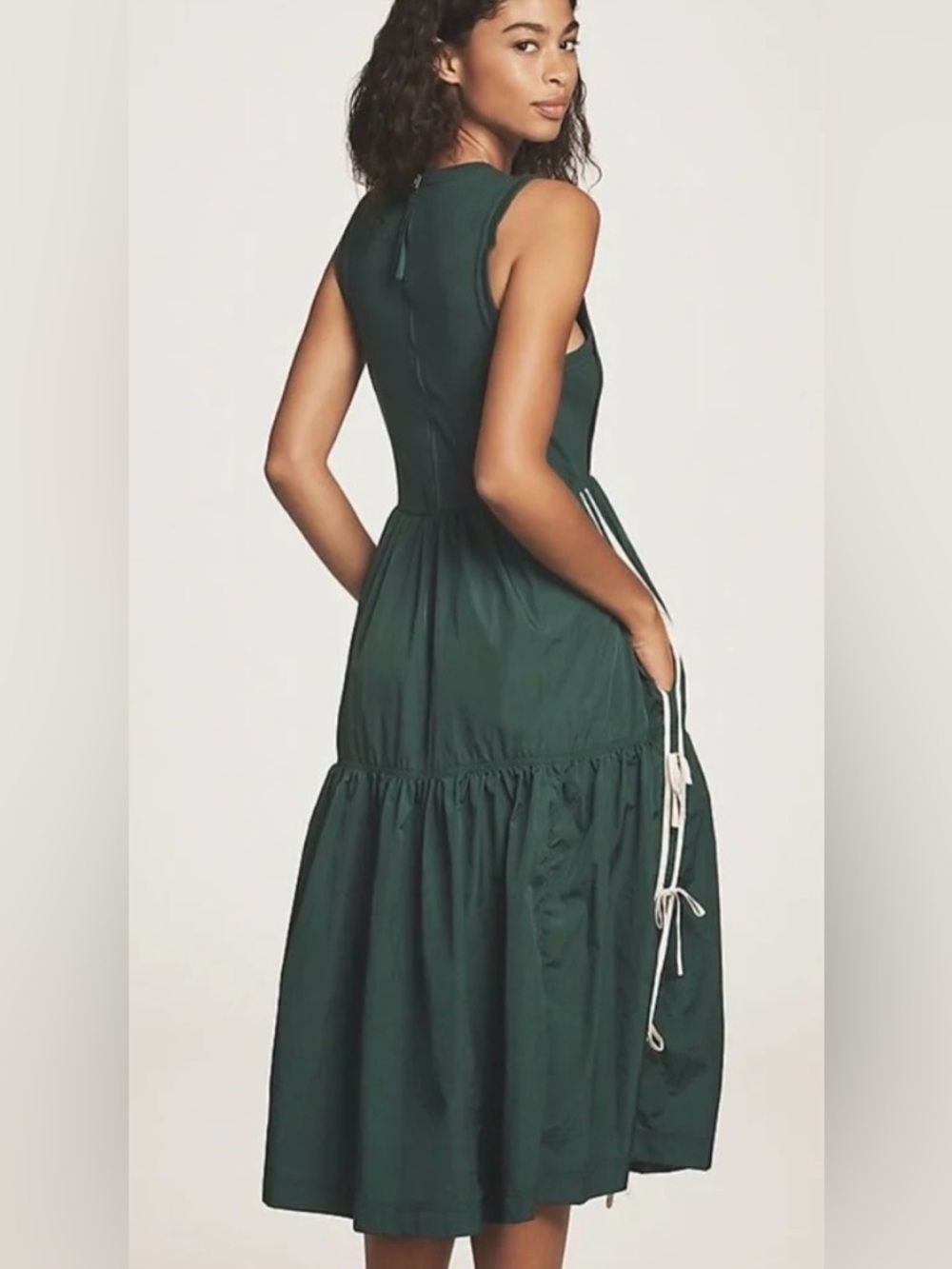 NWT Size M - The Bowline Tiered Cotton Midi Dress Daily Practice (NWT US$ 118)